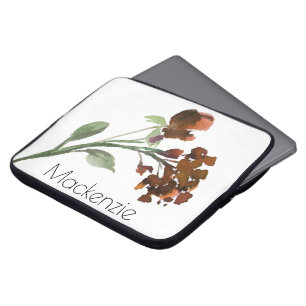Housse Pour Ordinateur Portable Fleurs sauvages rustiques Burning Orange Bohemia