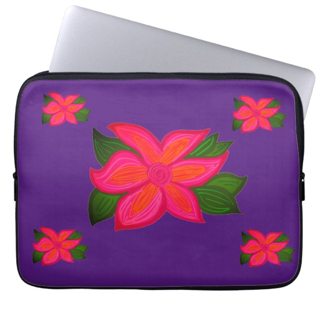 Housse Pour Ordinateur Portable floral (Devant)