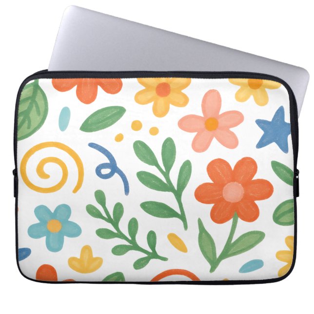 Housse Pour Ordinateur Portable floral (Devant)