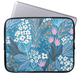 Housse Pour Ordinateur Portable Floral Ditzy : Design Vintage de printemps.
