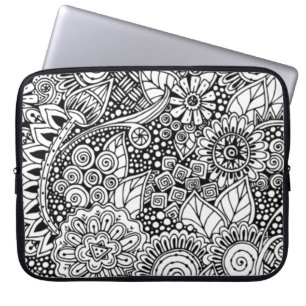 Housse Pour Ordinateur Portable Floral ethnique inspiré