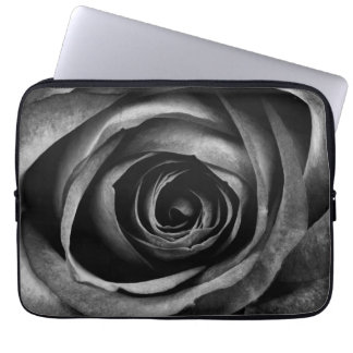 Housse Pour Ordinateur Portable Floral Rose noir Vintage décoratif