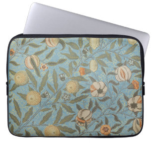 Housse Pour Ordinateur Portable Floral vintage William Morris Fruit Bleu Floral