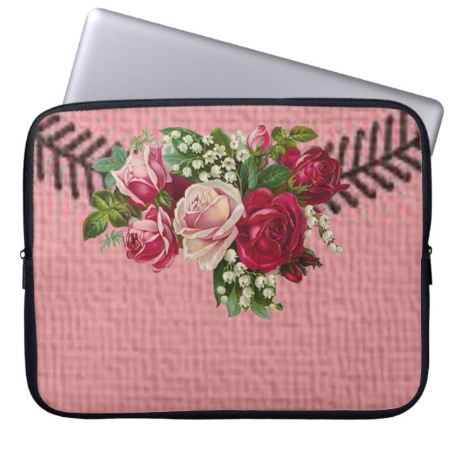 Housse Pour Ordinateur Portable Flore à manches d'ordinateur portable (Devant)