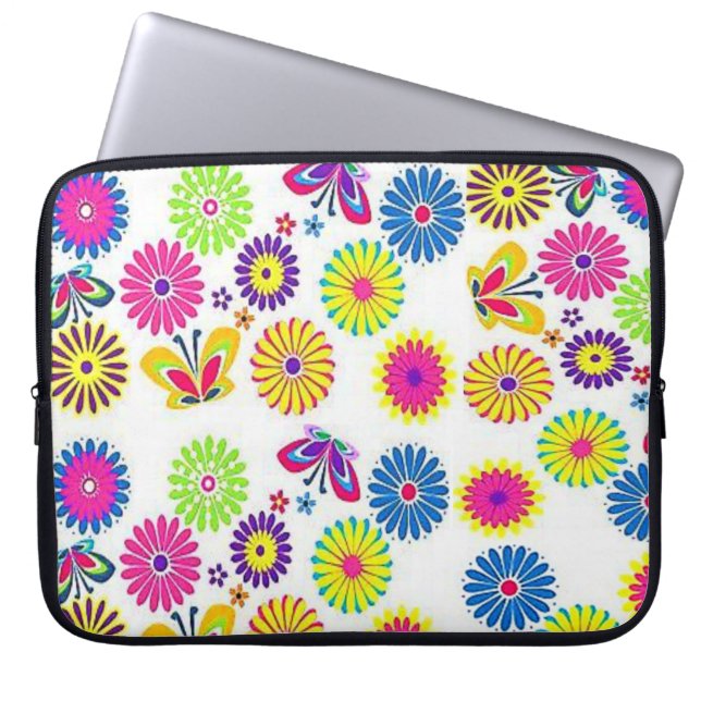 Housse Pour Ordinateur Portable Flore à manches d'ordinateur portable (Devant)