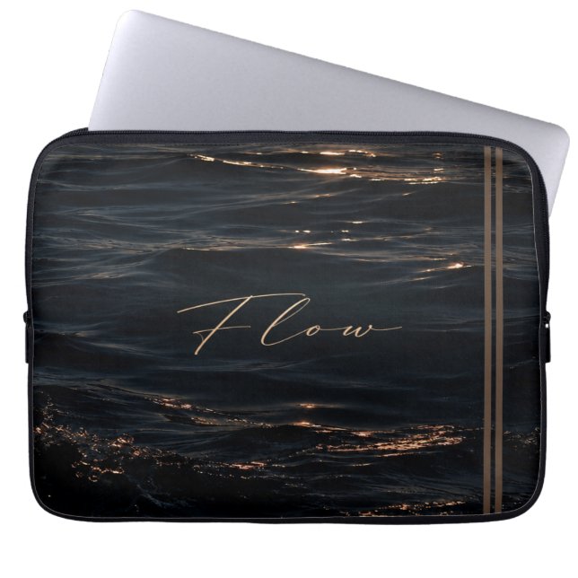 Housse Pour Ordinateur Portable Flow - Eaux Profondes (Devant)