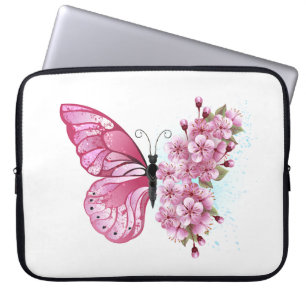 Housse Pour Ordinateur Portable Flower Butterfly