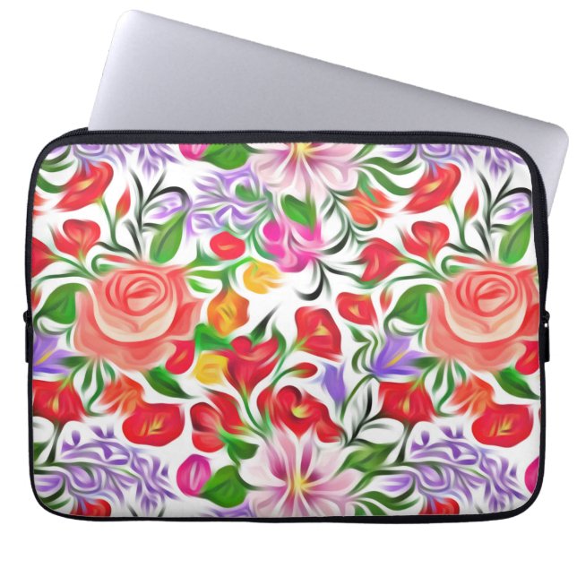 Housse Pour Ordinateur Portable flower pattern (Devant)