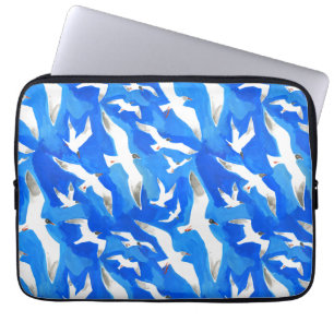 Housse Pour Ordinateur Portable Flying seagulls on sky blue