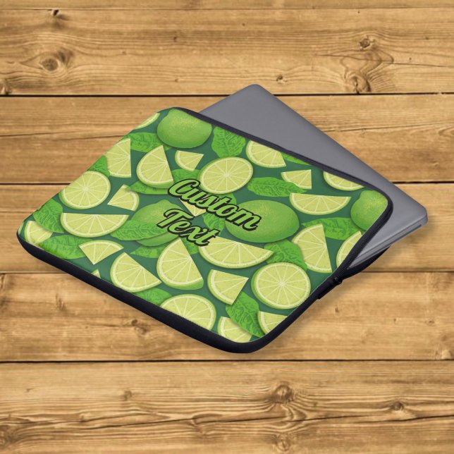 Housse Pour Ordinateur Portable Fond Citron Vert (Créateur téléchargé)