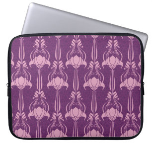 Housse Pour Ordinateur Portable Fond d'écran floral violet rose