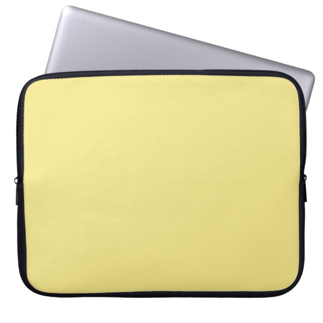 Housse Pour Ordinateur Portable Fond jaune pastel de maïs prêt à personnaliser (Devant)