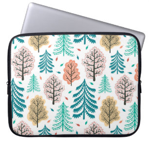 Housse Pour Ordinateur Portable Forêt Automne : Enchantée Scène Sans Seamless.