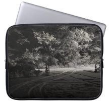 Forêt enneigée la nuit