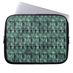 Housse Pour Ordinateur Portable Formes rectangulaires en vert foncé et tacheté