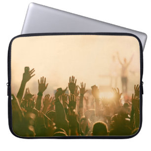 Housse Pour Ordinateur Portable Foule au concert - retro style photoconcert, foule