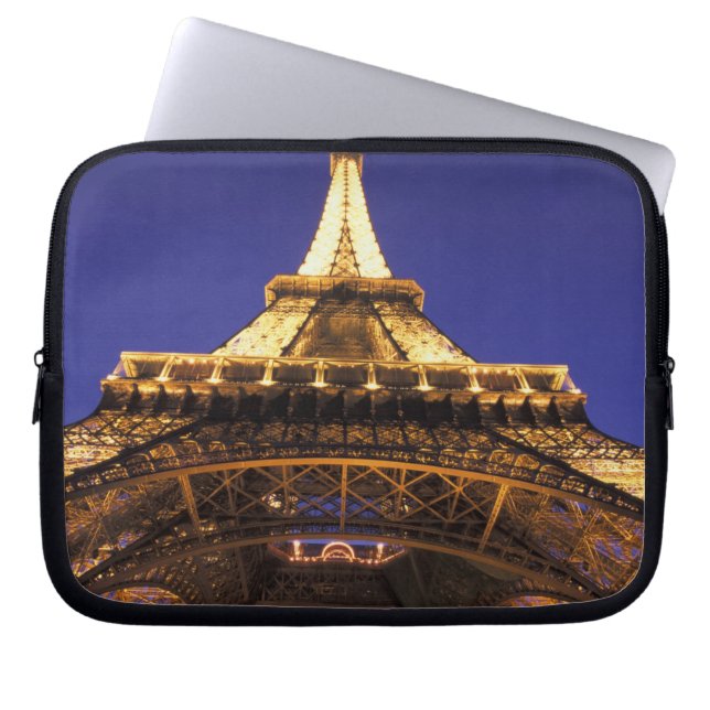 Housse Pour Ordinateur Portable FRANCE, Tour Eiffel de Paris, vue du soir (Devant)