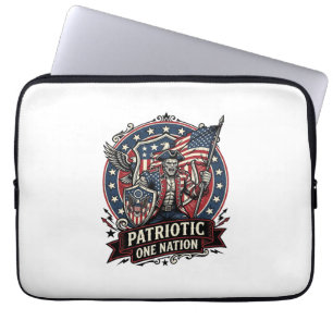 Housse Pour Ordinateur Portable Frankenstein patriotique brute de liberté Monstre