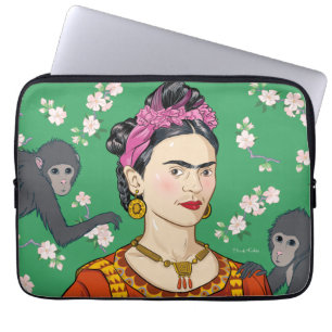 Housse Pour Ordinateur Portable Frida Kahlo Monkey Graphic