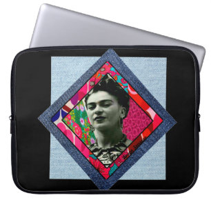 Housse Pour Ordinateur Portable Frida Kahlo Retro Pink Denim