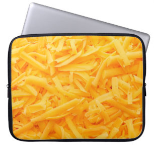 Housse Pour Ordinateur Portable fromage cheddar râpé vue du haut