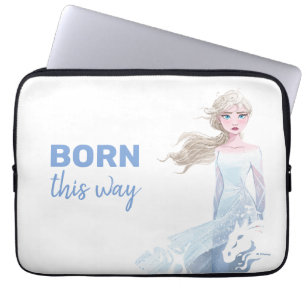 Housse Pour Ordinateur Portable Frozen 2 : Illustration de l'aquarelle Elsa