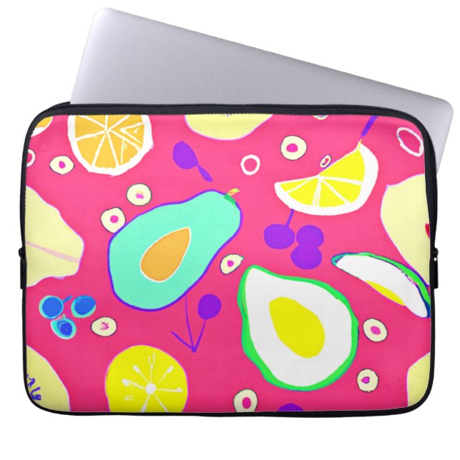 Housse Pour Ordinateur Portable Fruits Tropicaux Motif élégant. Acheter maintenant (Devant)