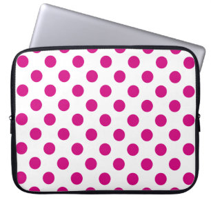 Housse Pour Ordinateur Portable Fuchsia polka