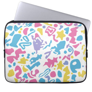 Housse Pour Ordinateur Portable Fun pastel coloré formes vibrantes