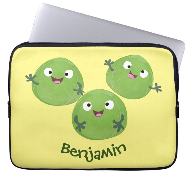 Housse Pour Ordinateur Portable Funny Brussels sprouts légumes caricature (Devant)