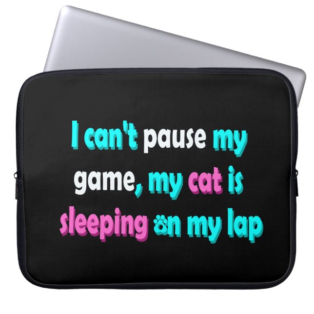 Housse Pour Ordinateur Portable Funny Cat Gaming (Devant)