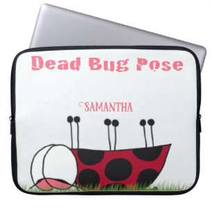 Housse Pour Ordinateur Portable Funny Ladybug Dead Bug Yoga Pose