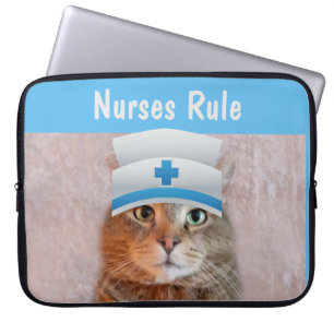 Housse Pour Ordinateur Portable Funny Nurse Cat