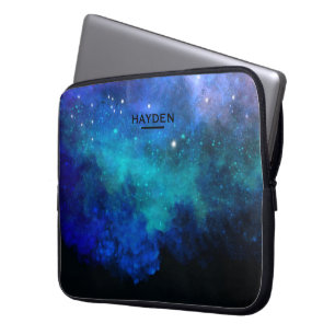 Housse Pour Ordinateur Portable Galaxie de Cool nébuleuse bleue personnalisée