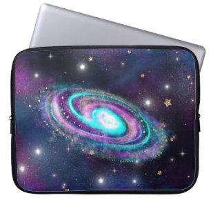 Housse Pour Ordinateur Portable Galaxie de la Voie Lactée   Bleu cosmique Violet r