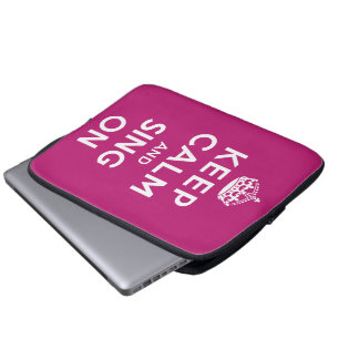 Housse Pour Ordinateur Portable Gardez le calme et chantez dessus