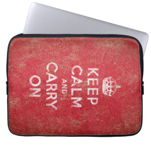 Housse Pour Ordinateur Portable Gardez le calme et continuez