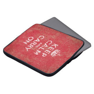 Housse Pour Ordinateur Portable Gardez le calme et continuez