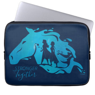 Housse Pour Ordinateur Portable Gelée 2 : Graphique d'aquarelle Anna, Elsa et Nok