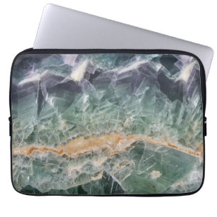 Housse Pour Ordinateur Portable Gemstone Fluorite Photo Purple Green Mineral Gem