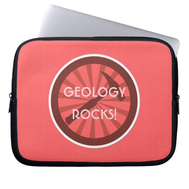 Housse Pour Ordinateur Portable géologie rocks! Logo Rock Hammer (Devant)