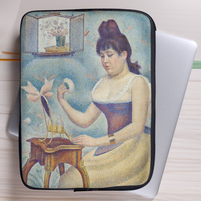 Housse Pour Ordinateur Portable Georges Seurat - Jeune Femme Se Poussant (Créateur téléchargé)