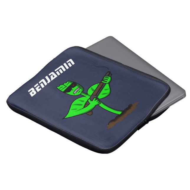 Housse Pour Ordinateur Portable Germinator cyborg plante dessin humoristique (Devant haut)