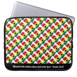 Housse Pour Ordinateur Portable GHANA Black Star Psalm 33:12 Blessed Nation Laptop