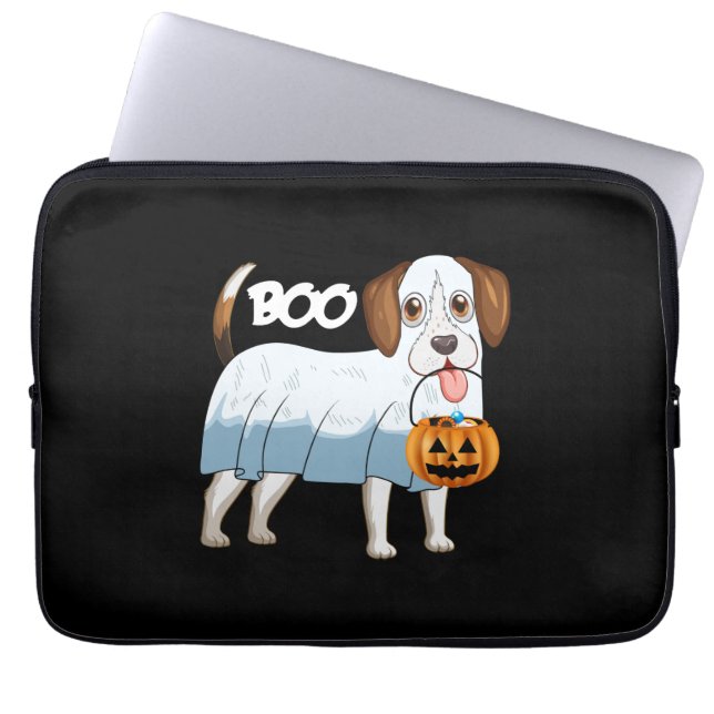 Housse Pour Ordinateur Portable Ghost Beagle Halloween Dog (Devant)