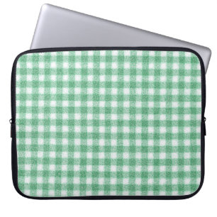 Housse Pour Ordinateur Portable Gingham vert menthe