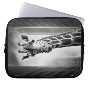 Housse Pour Ordinateur Portable Giraffe dans une cityscape