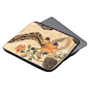 Housse Pour Ordinateur Portable Giraffe romantique - Gentleman - Drôle