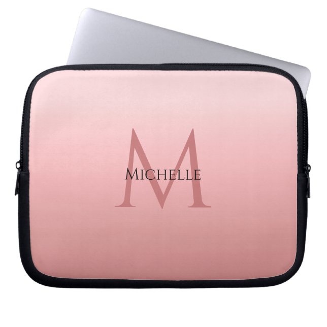 Housse Pour Ordinateur Portable Girly Stylish Trendy Rose (Devant)