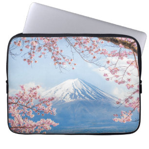 Housse Pour Ordinateur Portable Glace et neige Cherry Blossoms Mt. Fuji Japon
